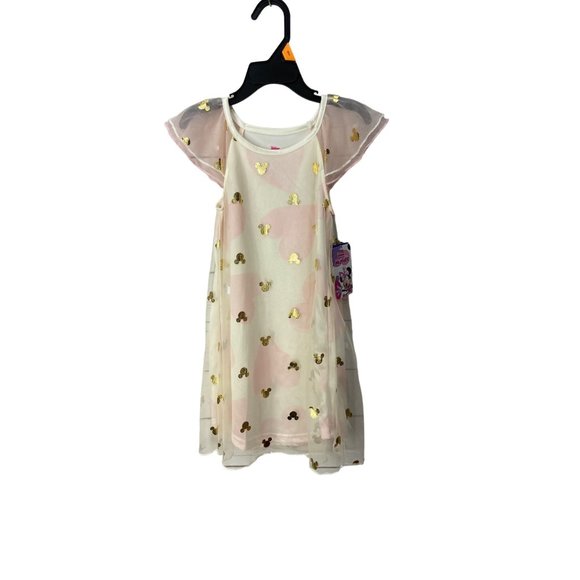 Disney Minnie Mouse Toddler Girl's Valentine's Day Foil Hearts Nightgown, Gown 4 - Picture 1 of 7